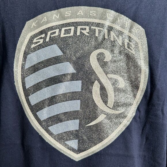 NWT Mitchell & Ness Kansas City Sporting Soccer Club Long Sleeve Crop Top - XL - Picture 2 of 8